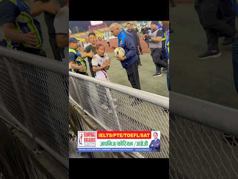 Preeti rai waving 👋 fan to nepali🇳🇵football fan after the match