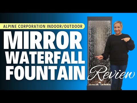 Video thumbnail for Alpine Corporation Mirror Waterfall Fountain with Stones and Lights - Zen Indoor...