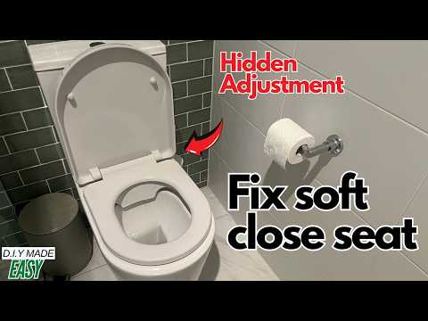 Part of a video titled How to fix a toilet seat - Soft close repair - YouTube