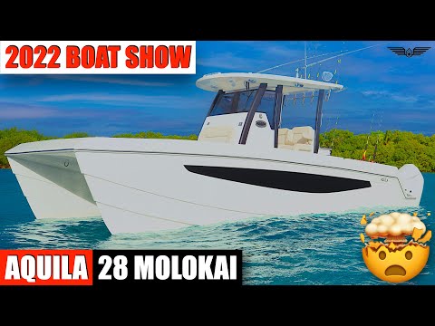 Watch This Sea Trial Before Buying an Aquila Boat - 2022 Miami Boat Show - Aquila 28 Molokai