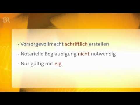 Sicherheit durch eine Vorsorgevollmacht!