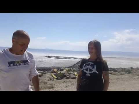 Fukushima breaking news; Radchick & kevin D. blanch PhD @ THE SPIRAL JETTY UTAH hit the beach 6/8/14 Video
