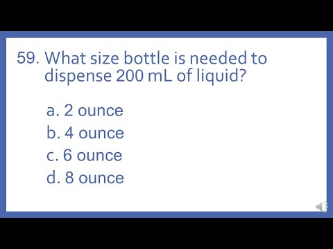 PTCB PTCE Practice Test Question 59 - Milliliter to Ounce Conversion Math (Pharmacy Tech Test Prep)