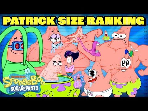 Patrick Ranking By Size! 📏 | SpongeBob