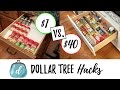 DOLLAR TREE HACKS to organize spice drawers + cabinets