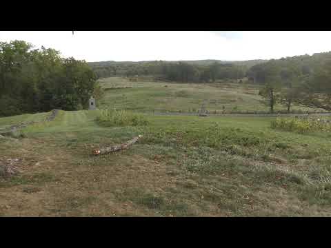 Looking down from the Union position at Cemetery hill.