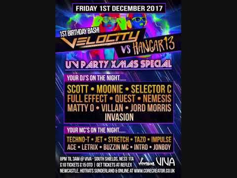 Velocity Vs Hangar 13   01 12 2017   Dj's Scott & Moonie   Mc's Techno T & Jet