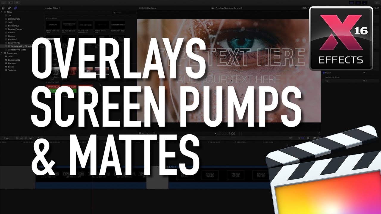 Slideshow Overlays, Screen Pumps and Mattes in <span style=