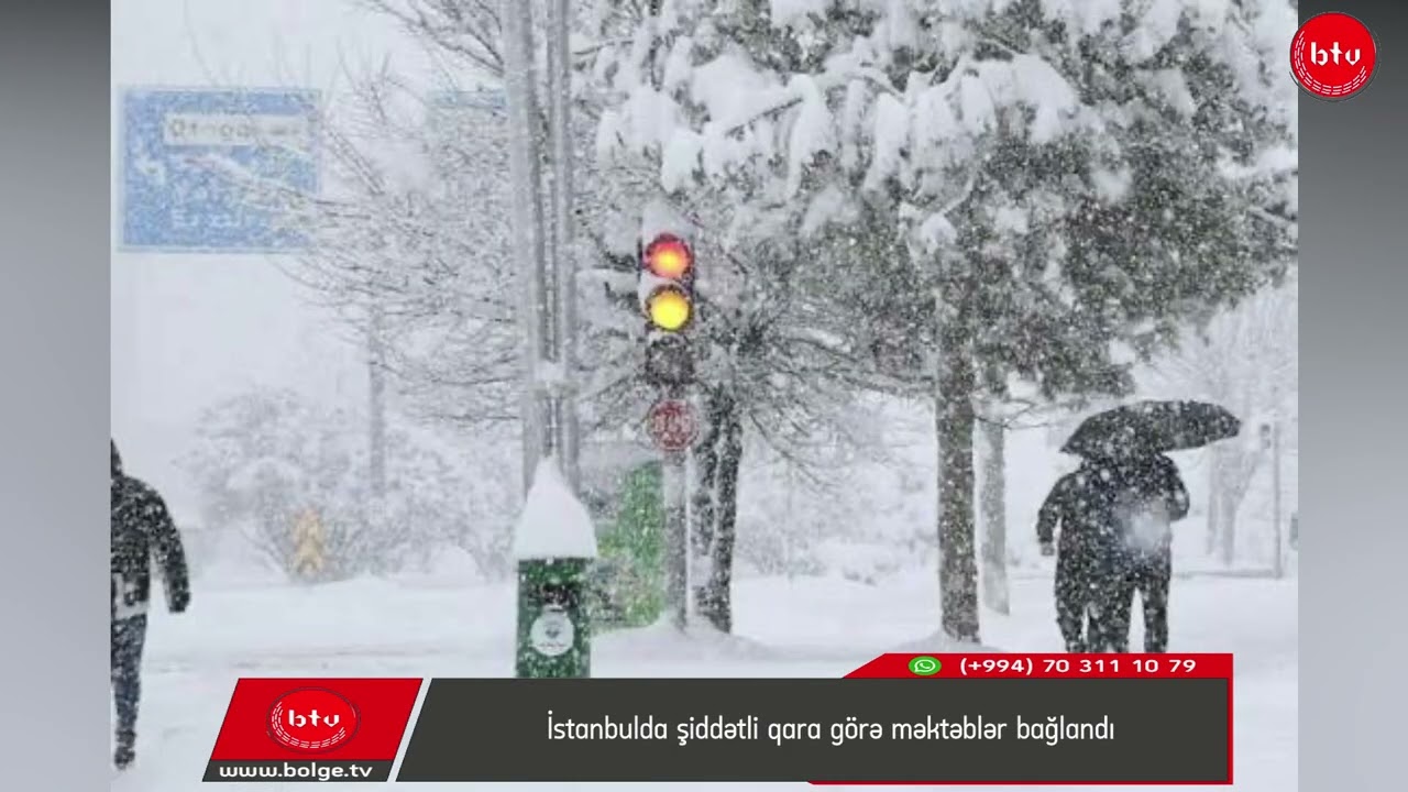 İstanbulda şiddətli qara görə məktəblər bağlandı