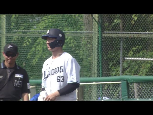 【ファーム】ライオンズ・長谷川信哉 センター前へのタイムリーヒットで1点を返す!!  2024年5月22日 埼玉西武ライオンズ 対 横浜DeNAベイスターズ