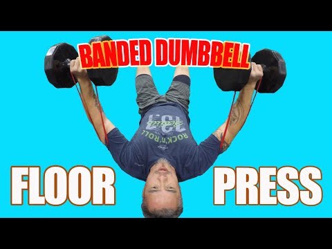 Banded Dumbbell Floor Presses