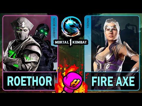 Mk1 Roethor (NOOB SAIBOT) VS Fire Axe (SINDEL)🥊Mortal Kombat 1🥊4K 60ᶠᵖˢ