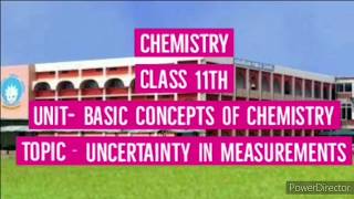 Uncertainty in measurement || Unit-1  || 11th Chemistry || Lecture 2