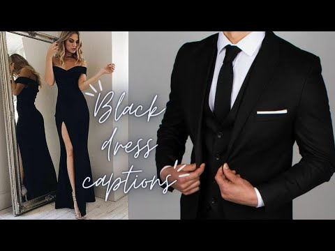 Black color caption for instagram | Black outfit caption | Black dress caption girls & boys