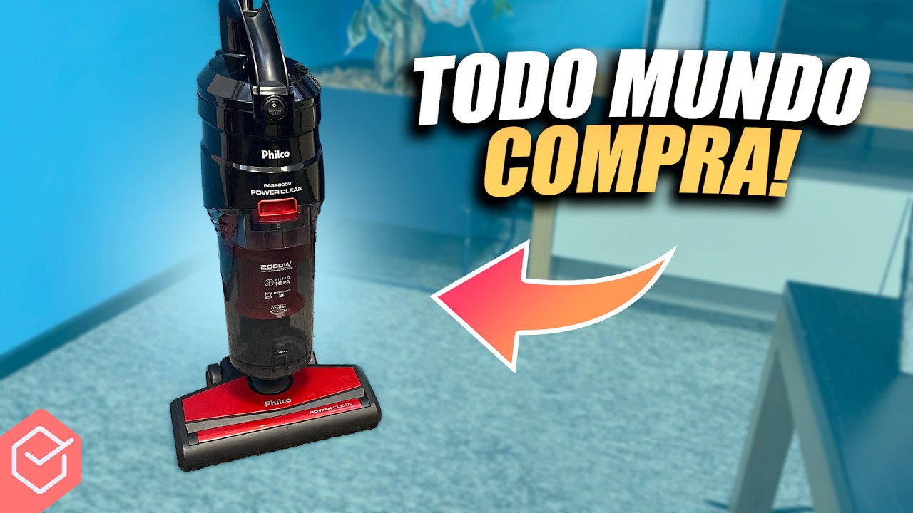 Miniatura da avaliação em vídeo de Aspirador de Pó Vertical Philco Power Clean 2000W PAS4000V 127V