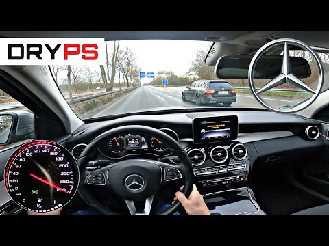 Mercedes-Benz C200 W205 - TOP SPEED DRIVE ON GERMAN AUTOBAHN - POV