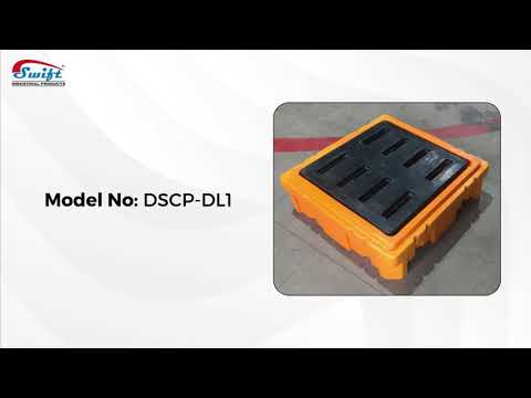 70L 1 Drum Spill Containment Pallets, L800 x W800 x H250 mm