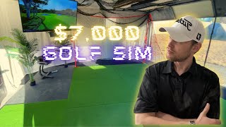 $7,000 Golf Simulator Tour + Tips & Tricks | New Projector, Hitting Mats & Flooring!