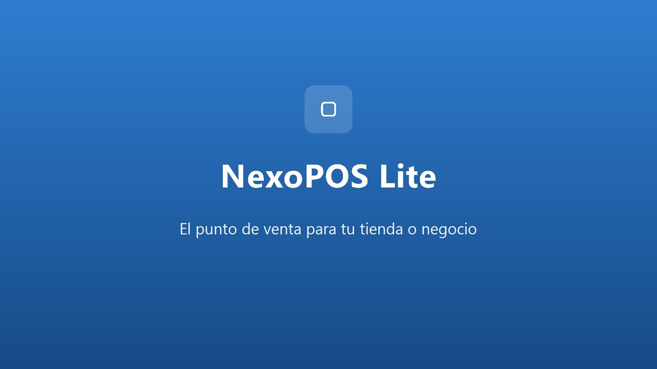 Video de NexoPOS Lite en acción