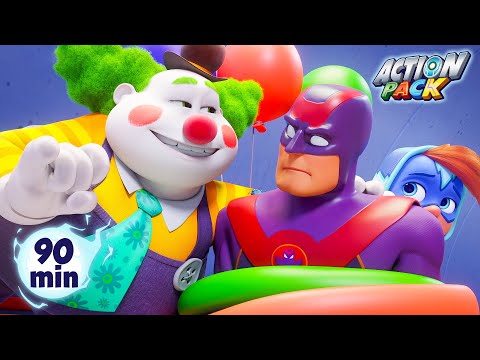 The Crimson Cape Returns ⚡🦸‍♂Action Pack | Kids Cartoons | Videos for Kids | Animation Compilation