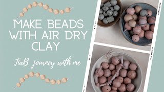 How to make air dry clay beads