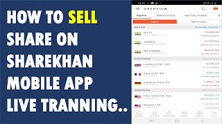 SHORT SELL ENTRY ON SHAREKHAN MOBILE APP LIVE...