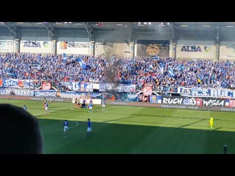 Ruch Chorzów - GKS Tychy. Pożar pod trybuną
