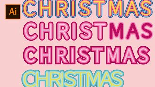 [일러스트레이터 강좌] 겹겹이 문자 이쁜데~~~ !!