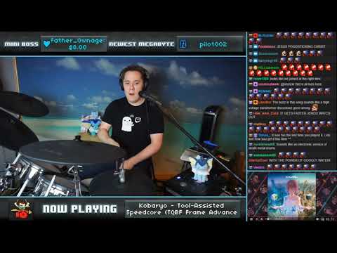 Kobaryo - Tool-Assisted Speedcore (TQBF Frame Advance RMX) - (Drum Cover) the8bitdrummer [reup]