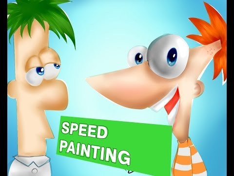 Phineas e ferb - Speed painting