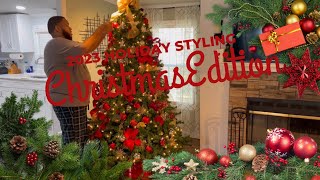 2023 Christmas Holiday Styling | Decorate With Me | Timelapse