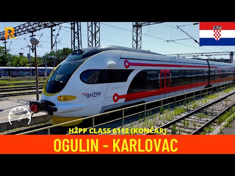 Winter Cab Ride Ogulin - Karlovac (Croatian Railways) - train drivers view in 4K