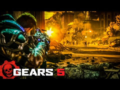 Cog Settlement Evacuation (This Is War) Gears of War 5 Part 3 - 4K