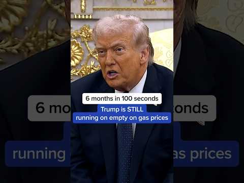 6 months in 100 seconds: Trump is STILL running on empty on gas prices