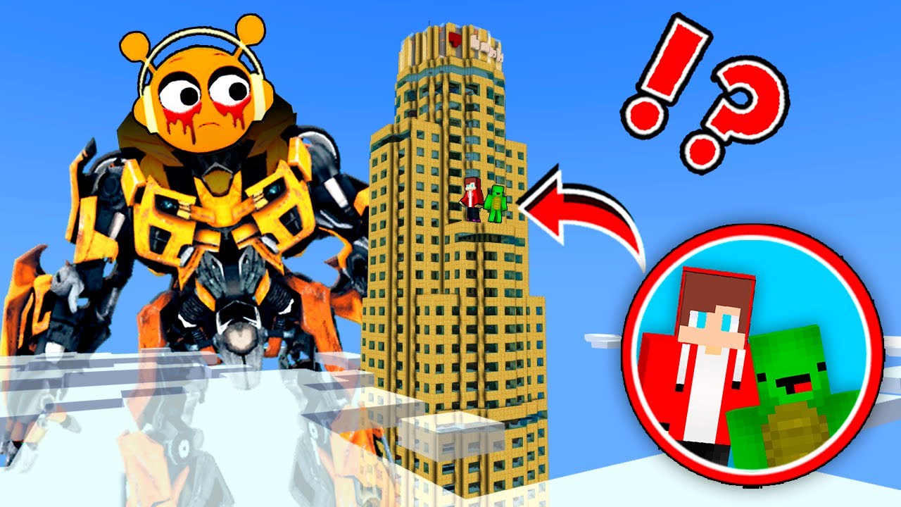 オレンジのスプランキートランスフォーマー対ジャイアントタワー！マインクラフト