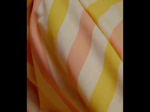 Stripe Orange & Pink Pure Cotton 92 GSM Handwoven Fabric 204 — video