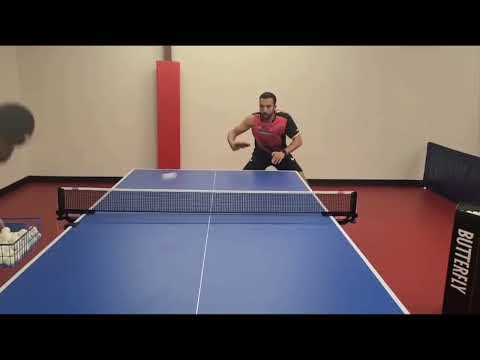 Butterfly Training Tips with Daniel Gonzalez - Backhand Loop Crosscourt & Down the line