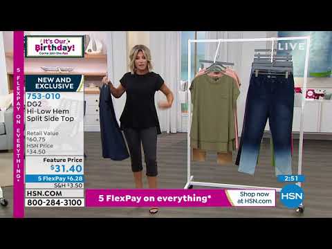 DG2 by Diane Gilman HiLow Hem Split Side Top