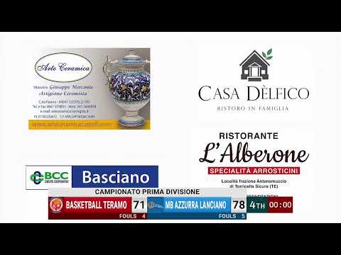 BASKETBALL TERAMO - MB AZZURRA LANCIANO