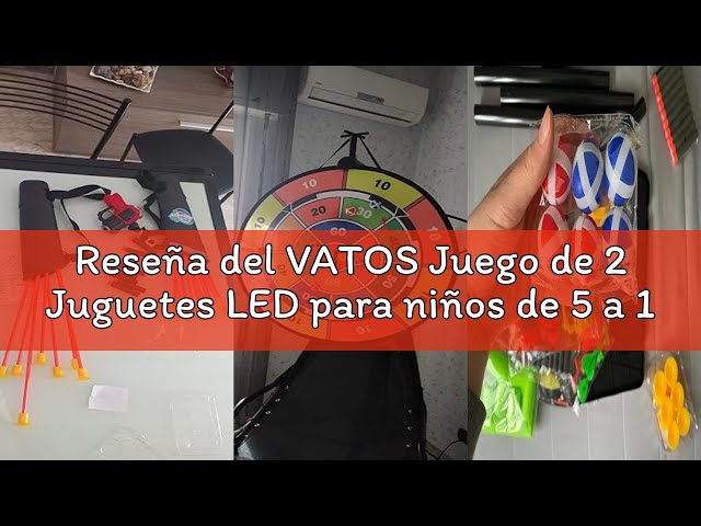 Vídeo relacionado con VATOS Juego de tiro con arco LED, 2 piezas, set de juguetes para niños de 5 a 12 años, arco luminoso y ventosa de tiburón, objetivo con soporte, diana de 73 cm, juguete para interior y exterior