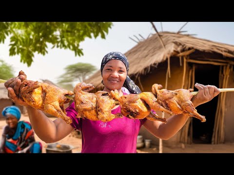 African Village #cooking | Chicken Fry Recipe with Mashed Potato | Chicken Recipe Cooking In Village