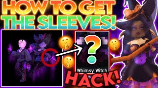 COOL WAYS TO GET THE WHIMSY WITCH SET SLEEVES! ROBLOX Royale High Royalloween Update Outfit Hacks