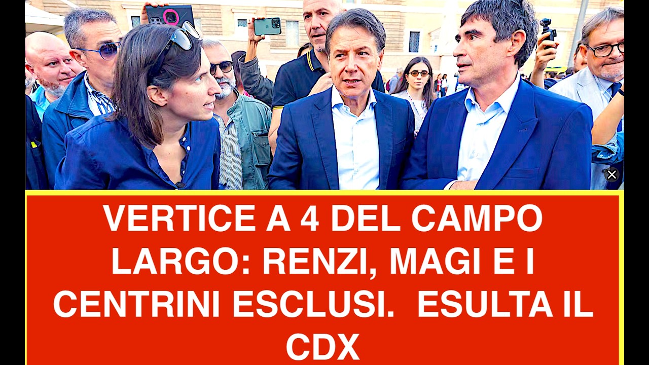 VERTICE A 4 DEL CAMPO LARGO: RENZI, MAGI E I CENTRINI ESCLUSI.  ESULTA IL CDX