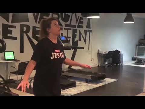 Jen Practicing Balance at Brain Therapy