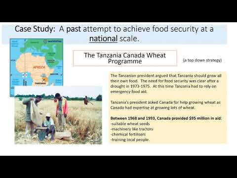 Resource Reliance: Case studies of attempts to achieve food security in Tanzania