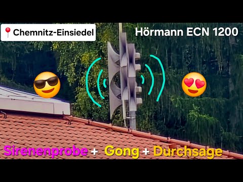 Sirenenprobe mit Gong und Durchsage! | Monatlicher Probealarm ERZ | 11:00 Uhr | 📍Chemnitz-Einsiedel