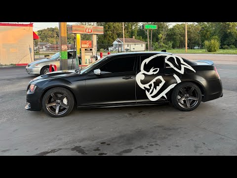 I WRAPPED my CHRYSLER 300 + RGB LED HEADLIGHT INSTALL! (CRAZIEST WRAP IN THE WORLD)