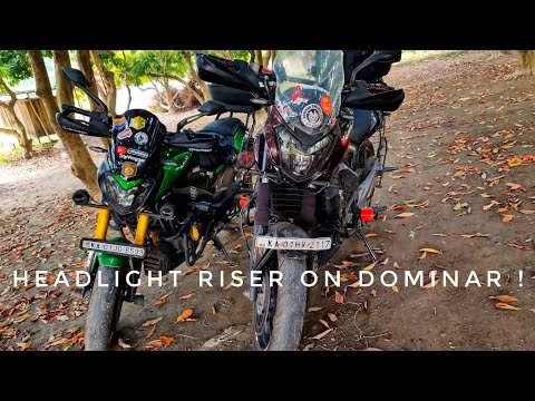 How to Install Head Light Riser on Dominar 400 ! Meg deals or Lluvia ?