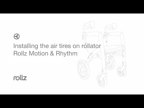 Rollz Motion & Rollz Motion Rhythm - How to install the air tires on rollator