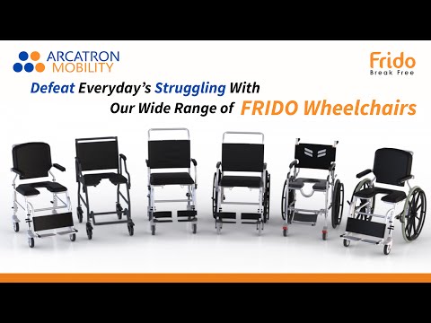 Arcatron 2 in 1 Foldable Wheelchair for Regular and Commode Use (FSC101)